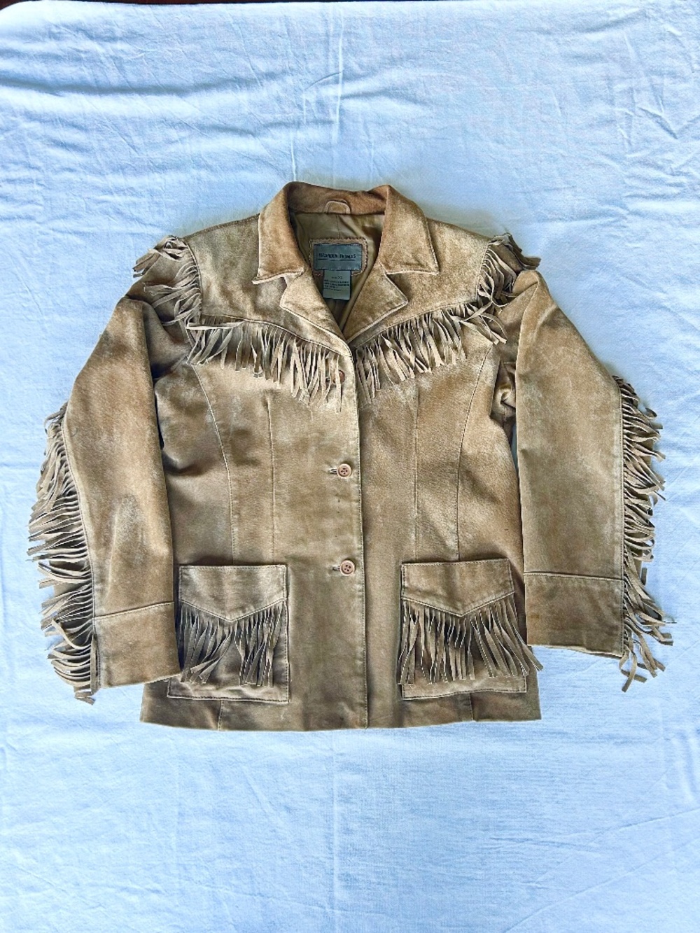 VINTAGE BOHO SUEDE FRINGE JACKET Women’s XS/ Youth XL